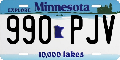 MN license plate 990PJV