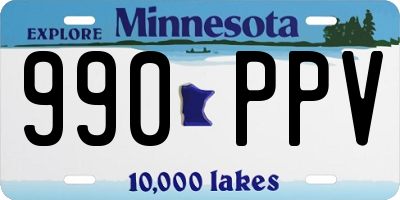 MN license plate 990PPV