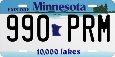 MN license plate 990PRM
