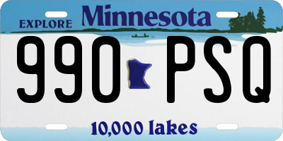 MN license plate 990PSQ
