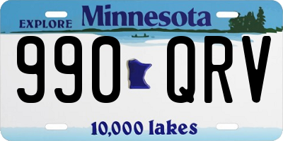 MN license plate 990QRV