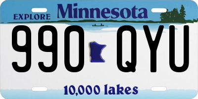 MN license plate 990QYU