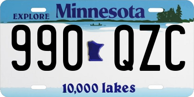 MN license plate 990QZC