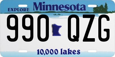 MN license plate 990QZG