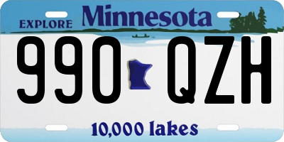 MN license plate 990QZH