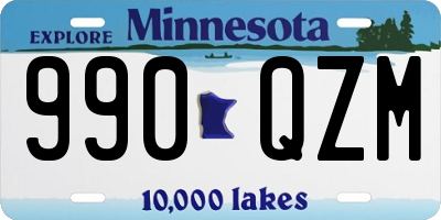 MN license plate 990QZM