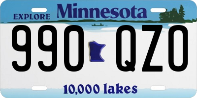 MN license plate 990QZO