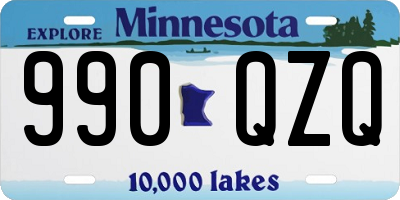 MN license plate 990QZQ