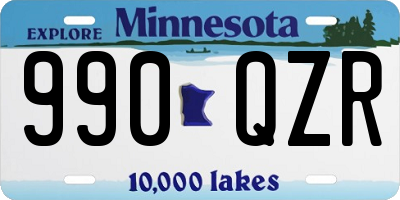 MN license plate 990QZR