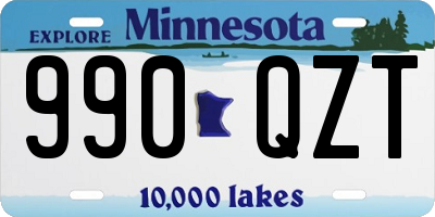 MN license plate 990QZT