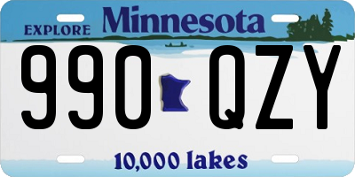 MN license plate 990QZY