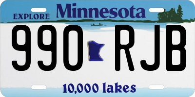 MN license plate 990RJB