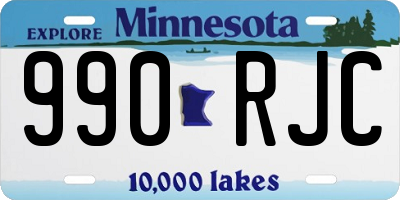 MN license plate 990RJC