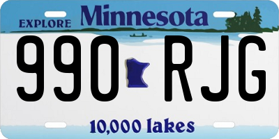 MN license plate 990RJG