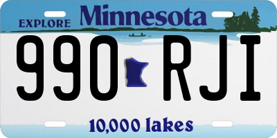 MN license plate 990RJI