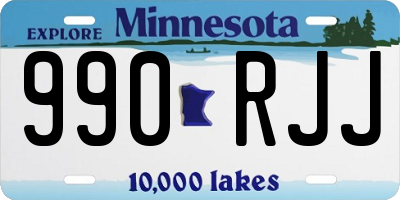 MN license plate 990RJJ