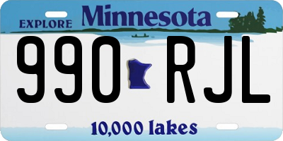 MN license plate 990RJL