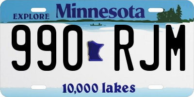 MN license plate 990RJM