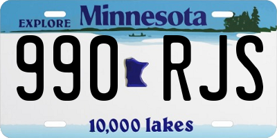 MN license plate 990RJS