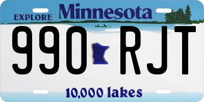 MN license plate 990RJT