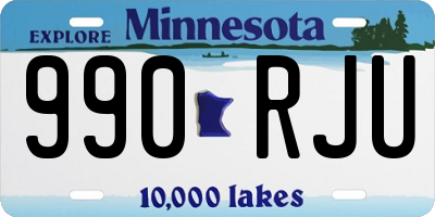 MN license plate 990RJU