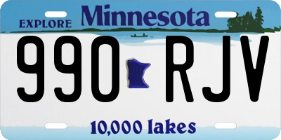MN license plate 990RJV