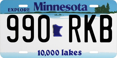 MN license plate 990RKB