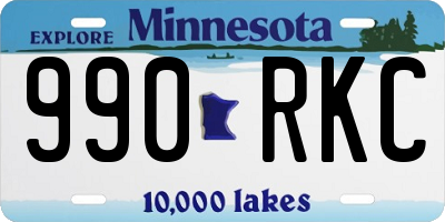 MN license plate 990RKC