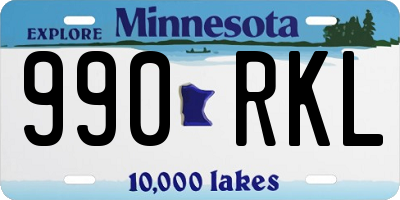 MN license plate 990RKL