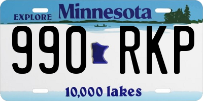 MN license plate 990RKP
