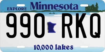 MN license plate 990RKQ