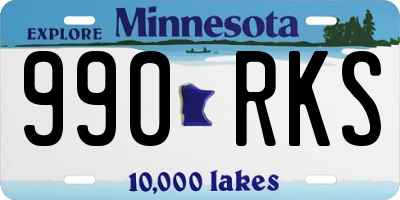 MN license plate 990RKS