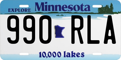 MN license plate 990RLA