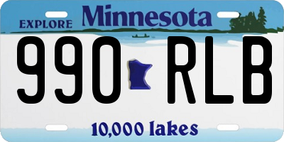 MN license plate 990RLB