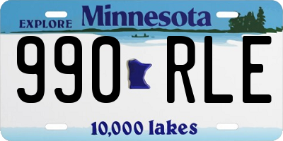 MN license plate 990RLE