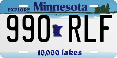 MN license plate 990RLF