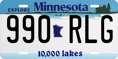 MN license plate 990RLG