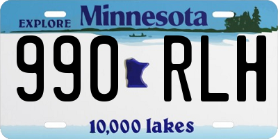 MN license plate 990RLH