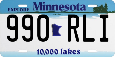 MN license plate 990RLI