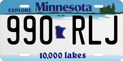 MN license plate 990RLJ