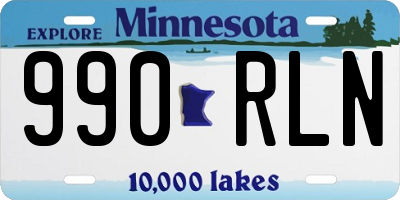 MN license plate 990RLN