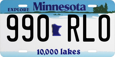 MN license plate 990RLO