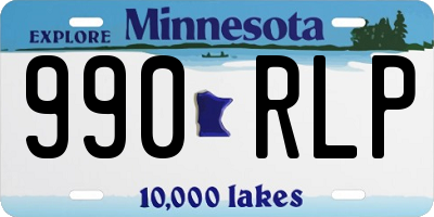 MN license plate 990RLP
