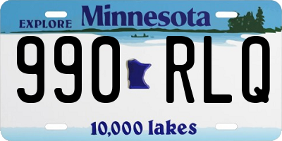MN license plate 990RLQ