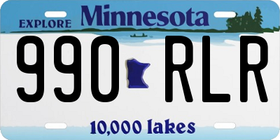 MN license plate 990RLR