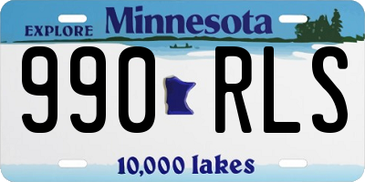 MN license plate 990RLS