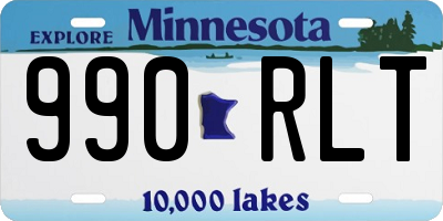 MN license plate 990RLT