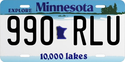 MN license plate 990RLU