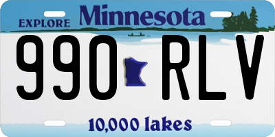 MN license plate 990RLV