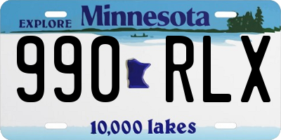 MN license plate 990RLX